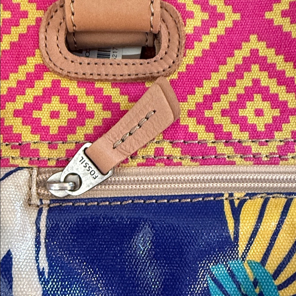 Fossil Womens Multi Color Elephant Key-Per Crossbody Bag - Picture 6 of 8